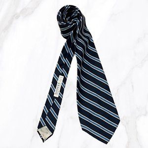 Vintage Christian Dior Blue‎ Striped Tie, OS